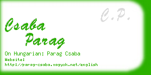 csaba parag business card